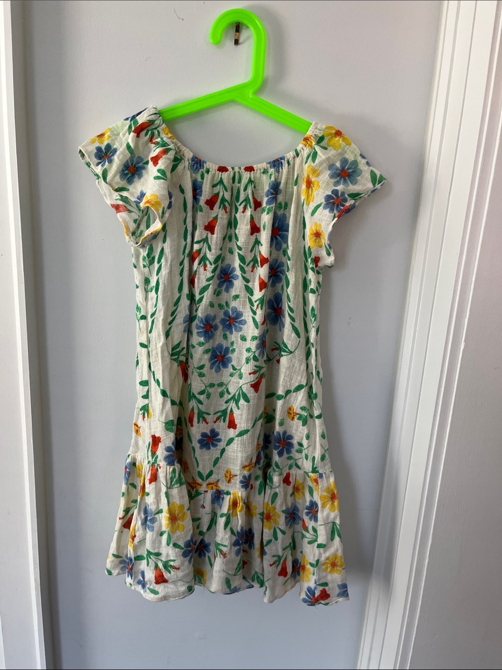 ❤️ Four for 25$ ❤️ Zara White Floral linen Dress with Flowers size S